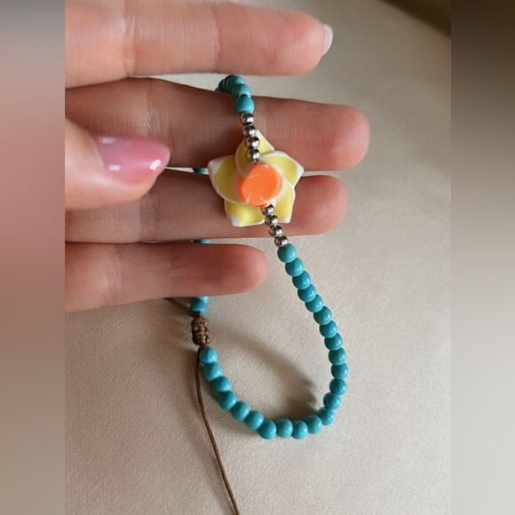 beaded boho anklet A546 - Picture 5 of 5